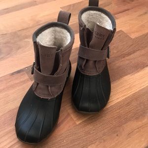 Sperry Top Sider Rain Boots with suede size 6